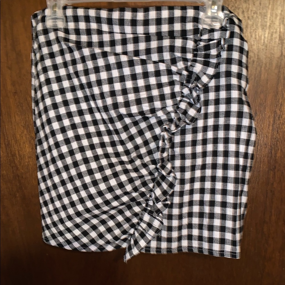 Gingham print skirt